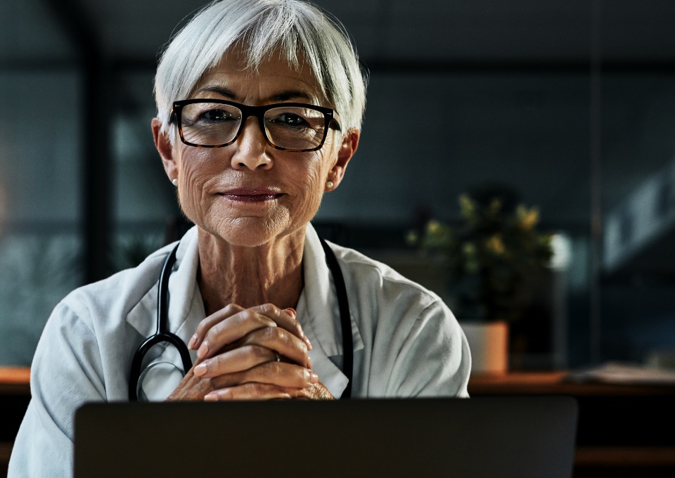 female doctor with stethoscope