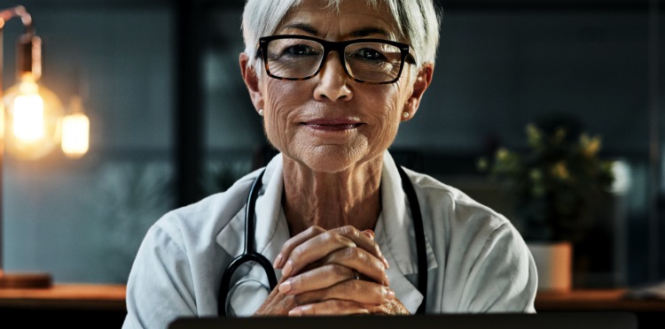 female doctor with stethoscope